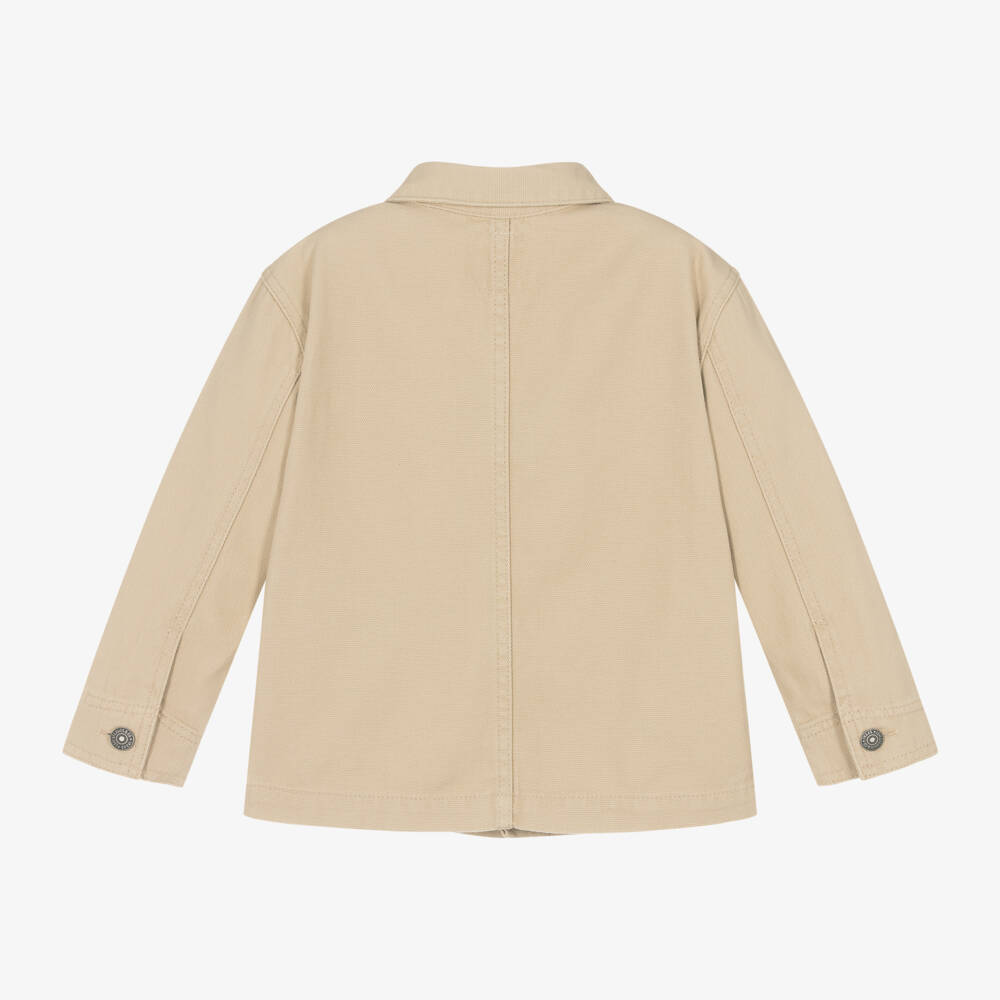 Levi's-Boys Taupe Canvas Coat | Childrensalon Outlet
