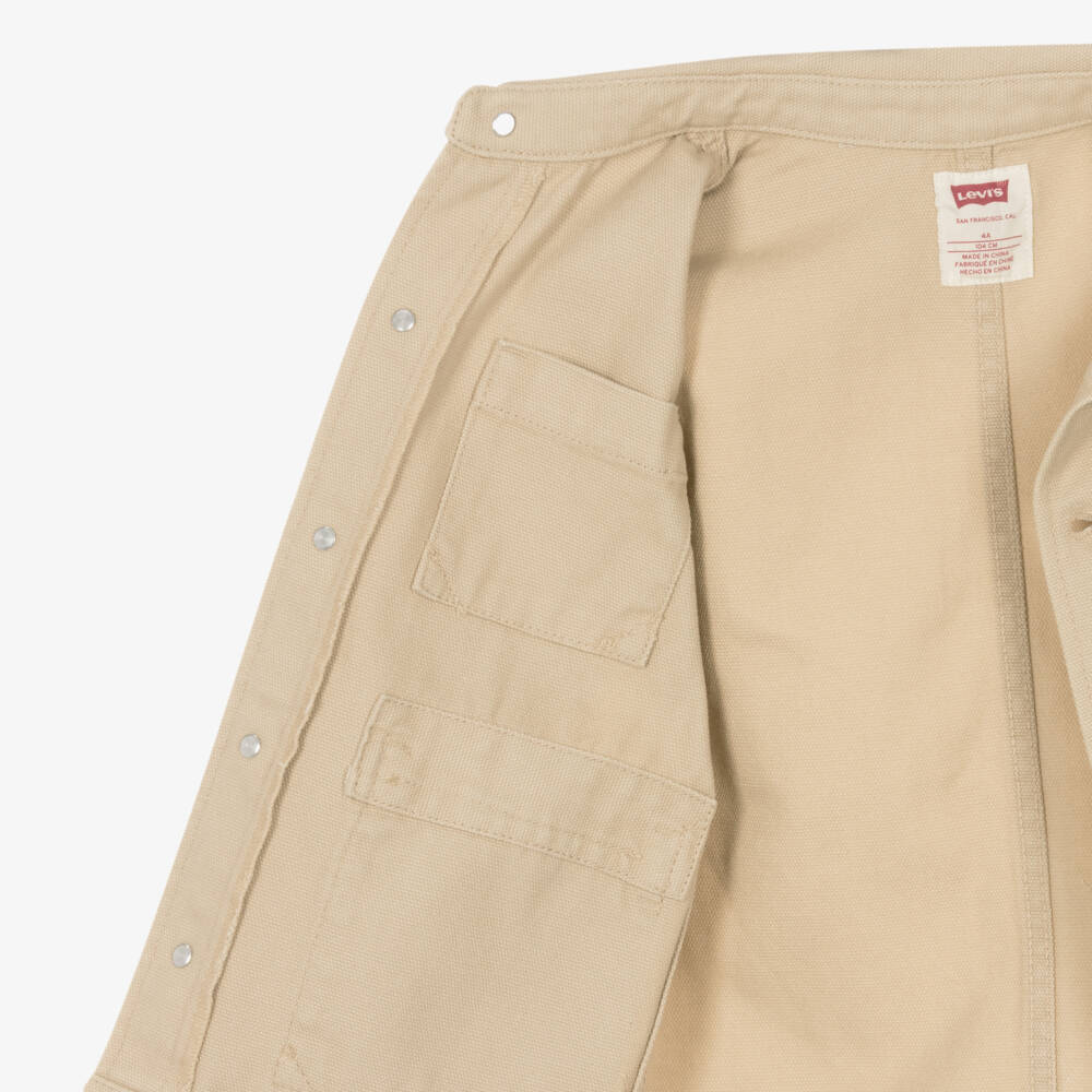 Levi's-Boys Taupe Canvas Coat | Childrensalon Outlet