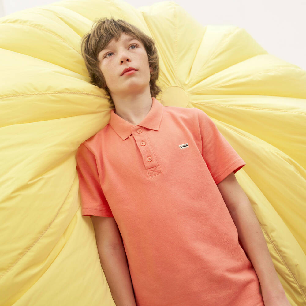 Levi's-Boys Terracotta Cotton Polo Delight | Childrensalon Outlet