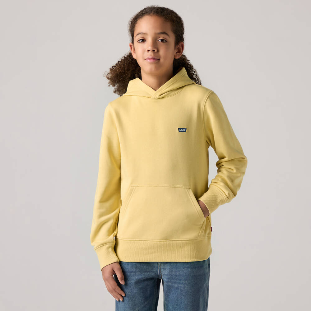 Levi's-Boys Yellow Hoodie with Blue Batwing Logo | Childrensalon Outlet