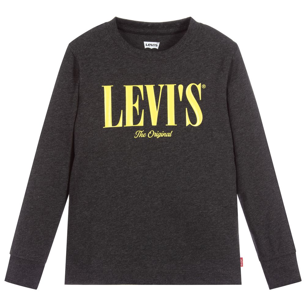 Levi's - Dark Grey Cotton Logo Top | Childrensalon