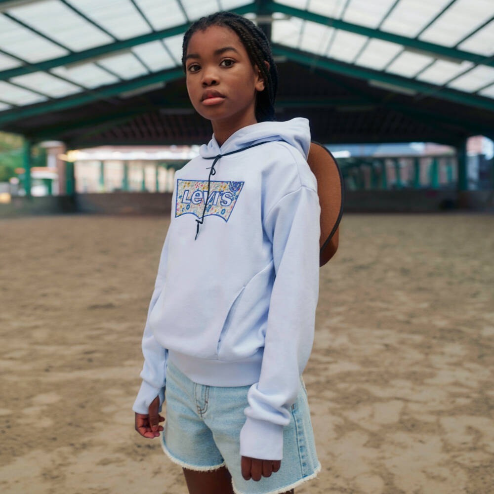 Levi's-Girls Azure Floral Winged Sweatshirt | Childrensalon Outlet