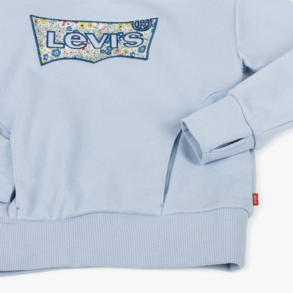 Levi's-Girls Azure Floral Winged Sweatshirt | Childrensalon Outlet