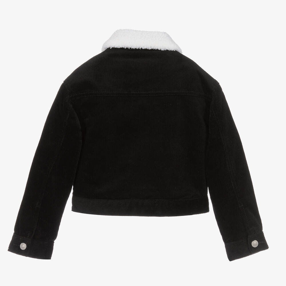 Girls black sherpa jacket best sale