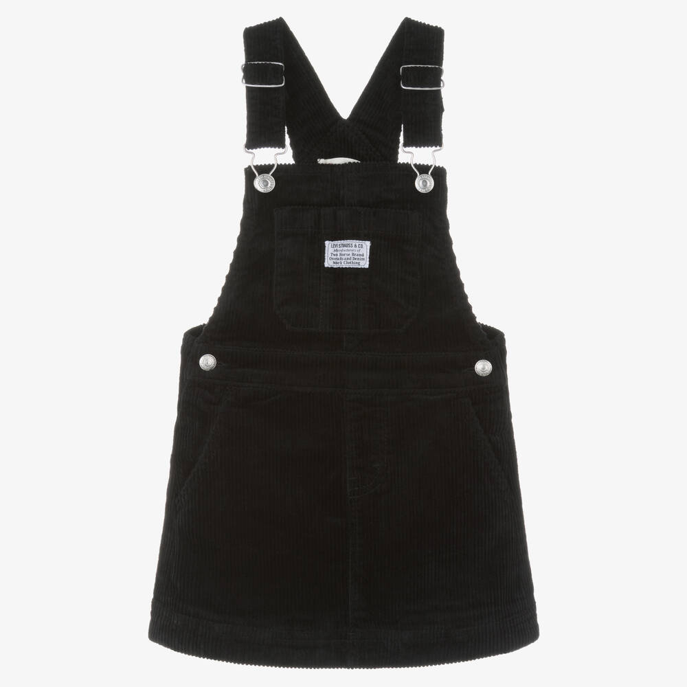 Levi's - Girls Black Corduroy Pinafore Dress | Childrensalon