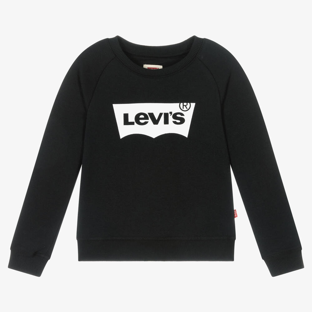 Levi's - Girls Black Logo Sweatshirt | Childrensalon