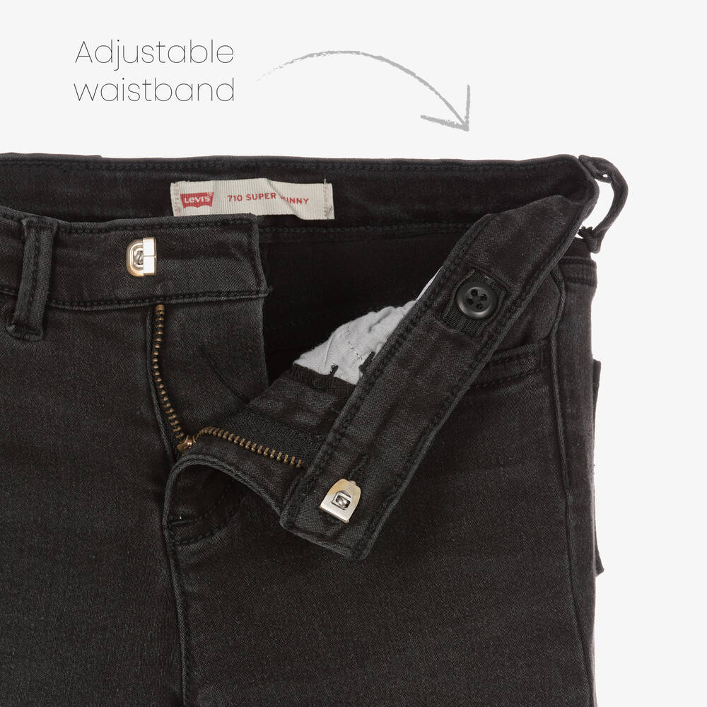 Levi s Jean skinny noir 710 fille Childrensalon Outlet