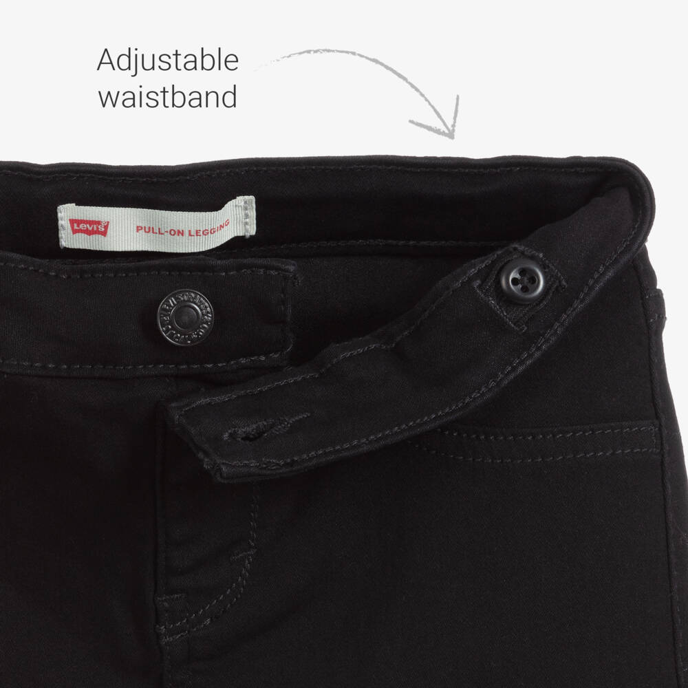 Levi's-Girls Black Stretch Denim Jeggings | Childrensalon Outlet