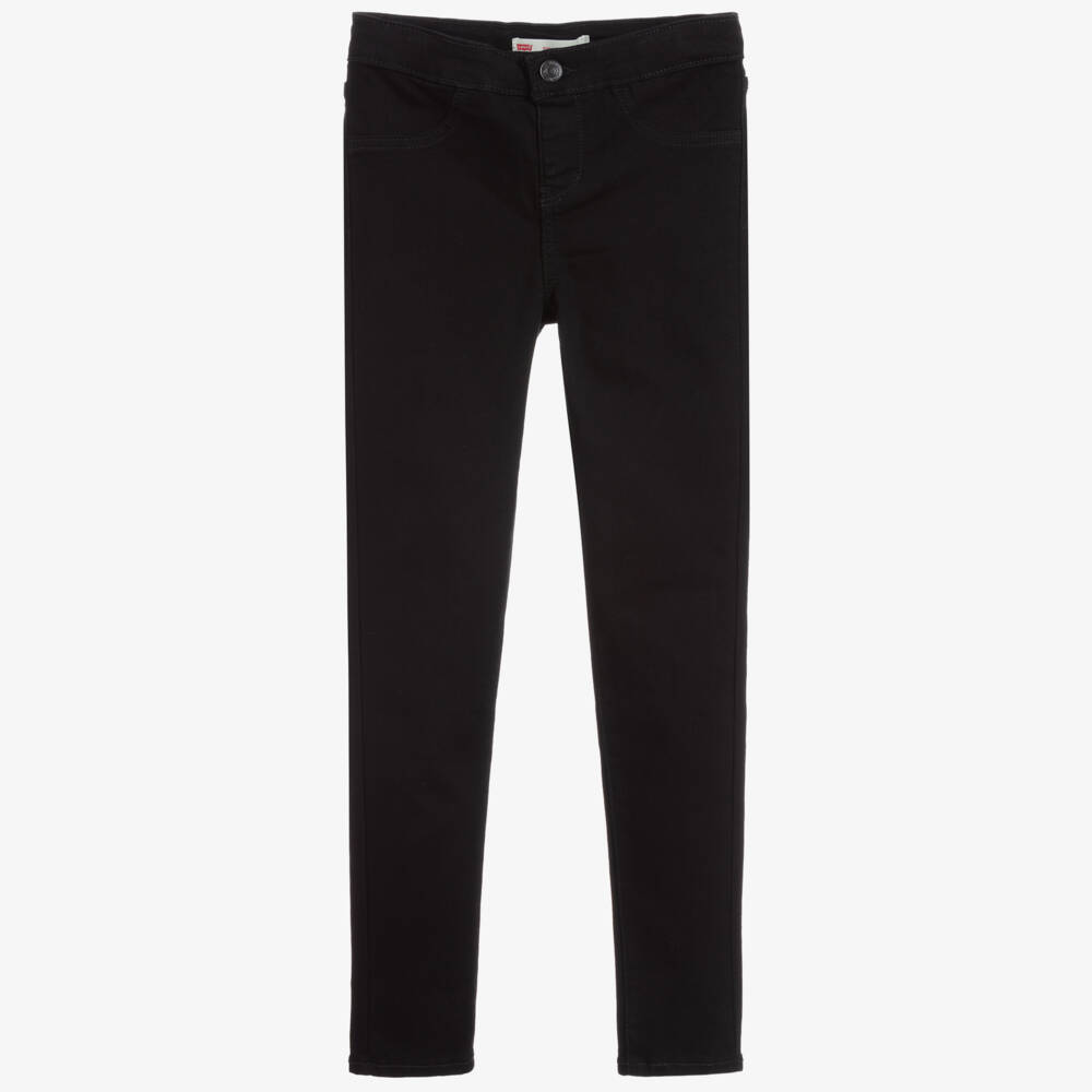 Levi's-Girls Black Stretch Denim Jeggings | Childrensalon Outlet