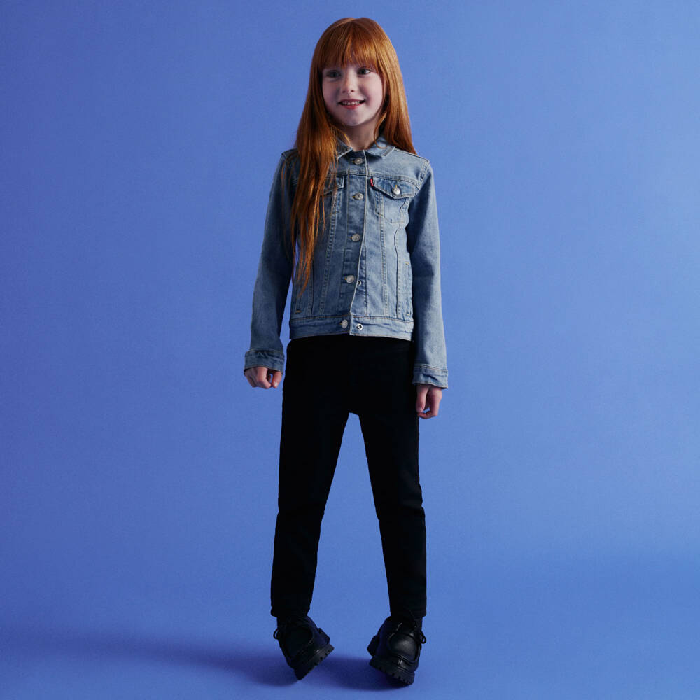 Levi's-Girls Black Stretch Denim Jeggings | Childrensalon Outlet