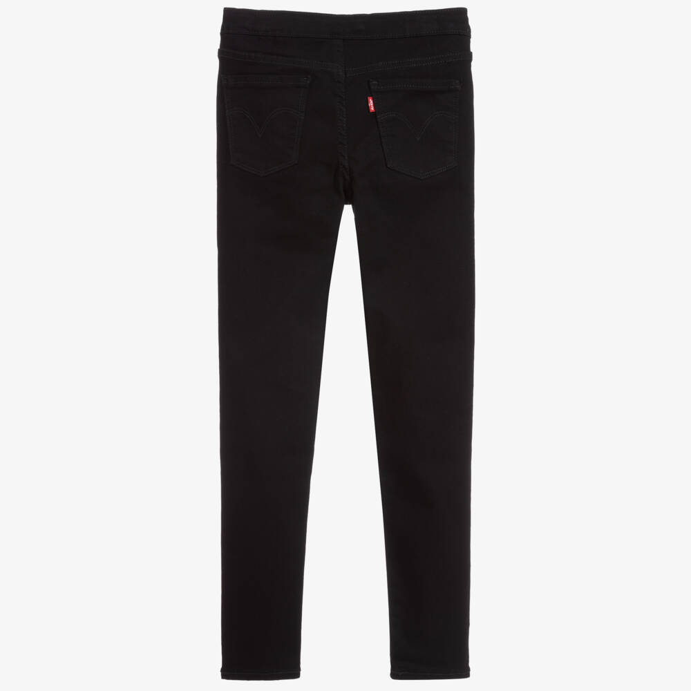 Levi's-Girls Black Stretch Denim Jeggings | Childrensalon Outlet