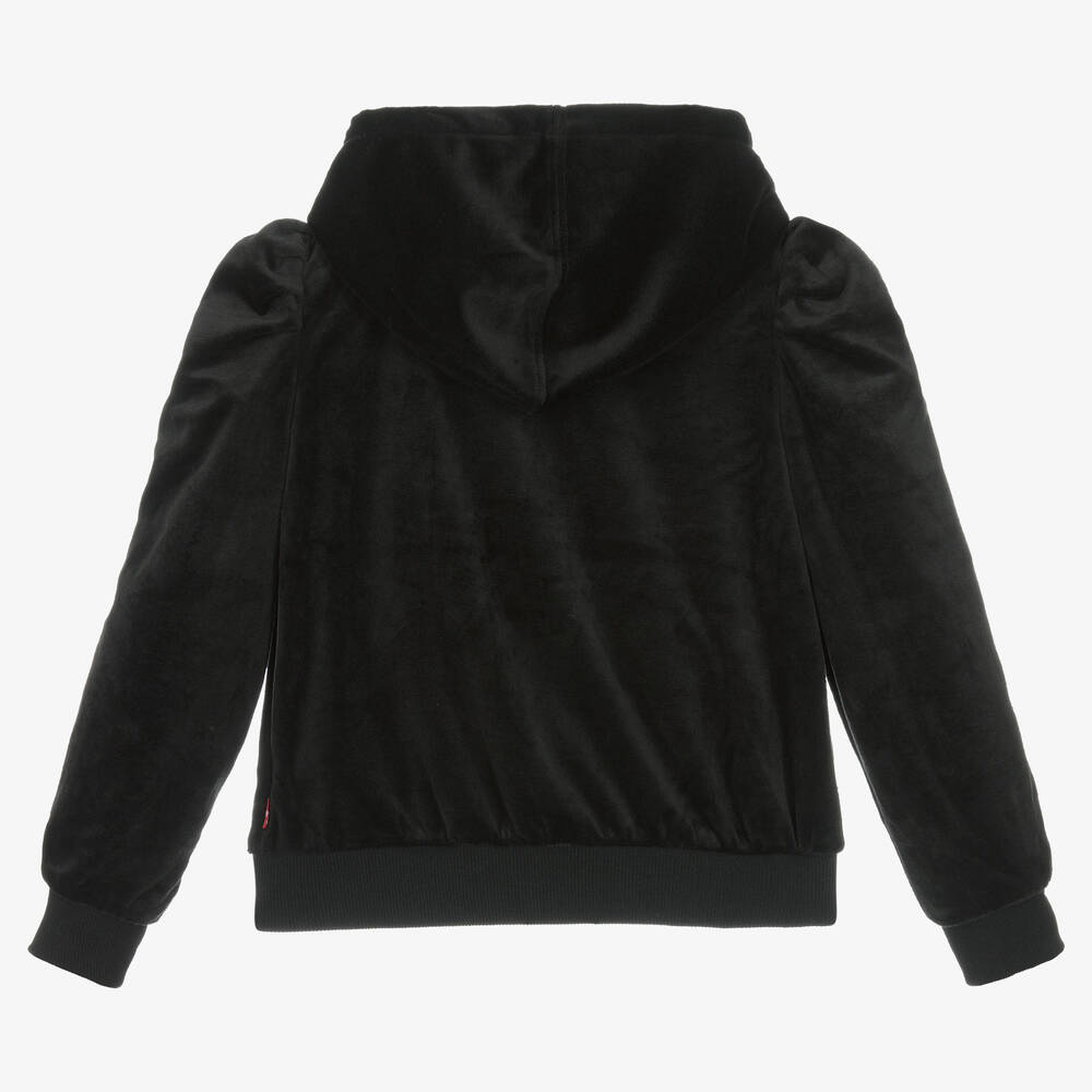 Levi's-Черный велюровый топ на молнии | Childrensalon Outlet