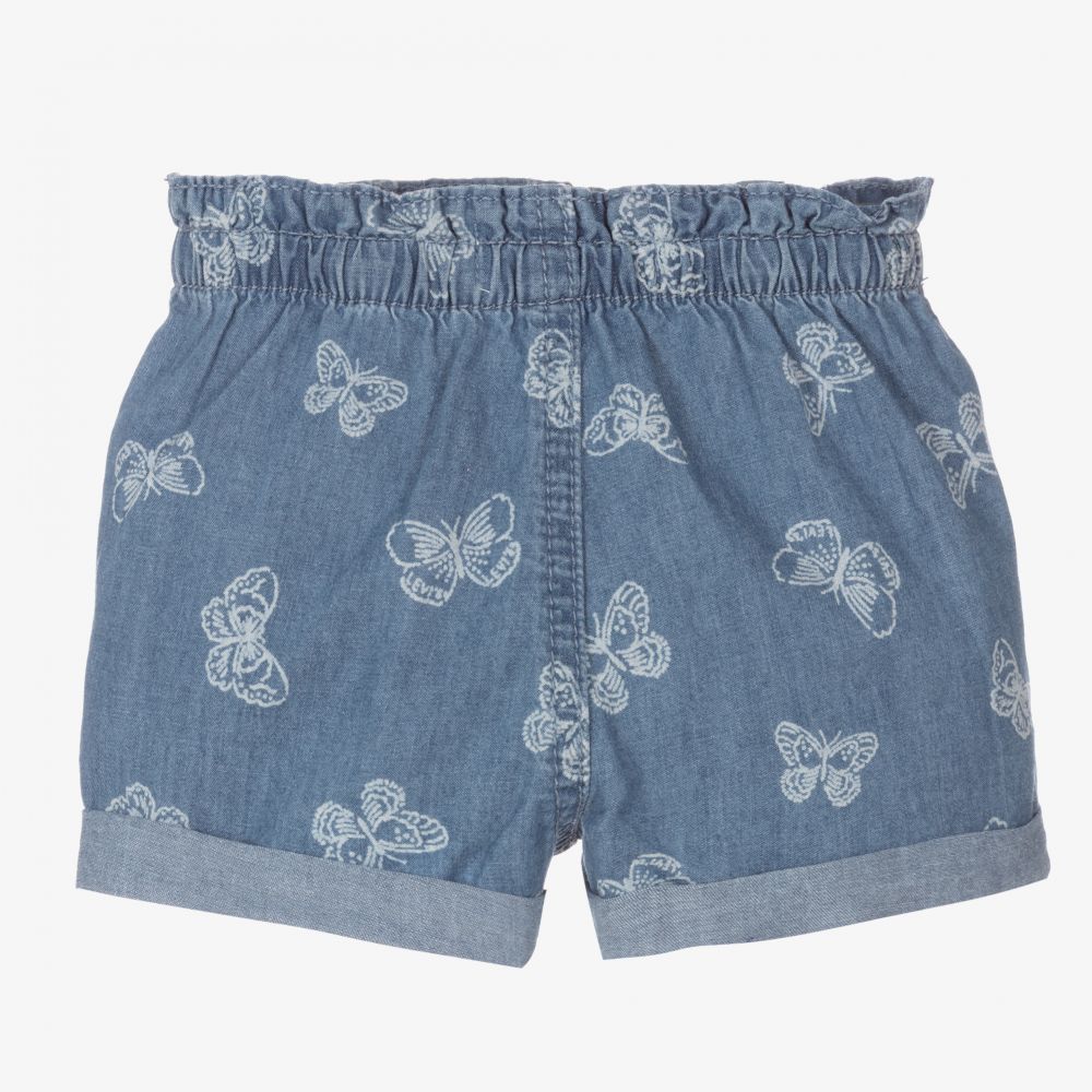 Levi's-Синие шорты из шамбре для девочек | Childrensalon Outlet