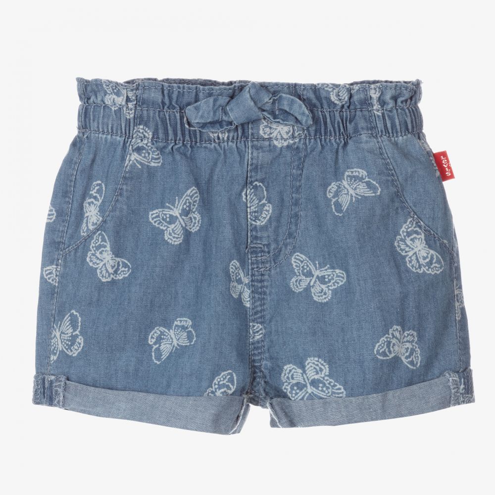 Levi's - Girls Blue Chambray Shorts | Childrensalon