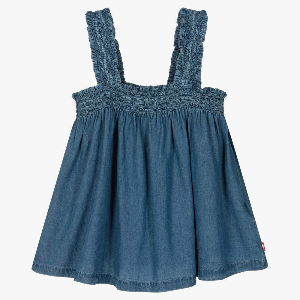 Levi's - Girls Blue Chambray Top | Childrensalon