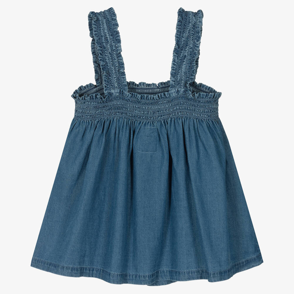 Levi's-Girls Blue Chambray Top | Childrensalon Outlet