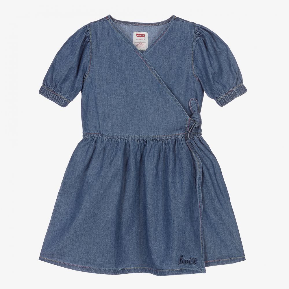 Chambray wrap dress deals
