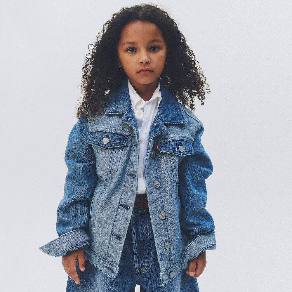 Levi girls denim jacket store