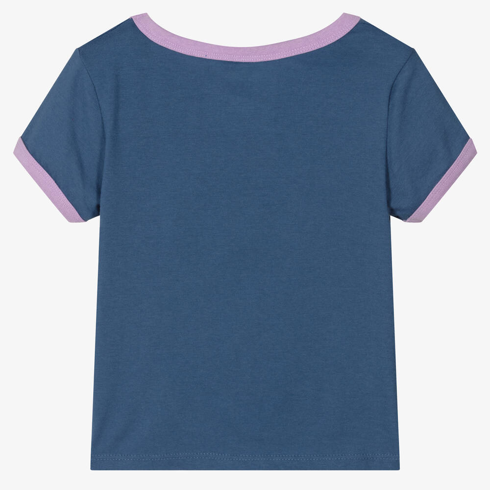 Levi s Girls Blue Cotton Logo T Shirt Childrensalon Outlet