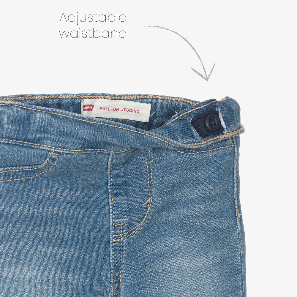 Levi's-Girls Blue Cotton Pull-On Jeggings | Childrensalon Outlet