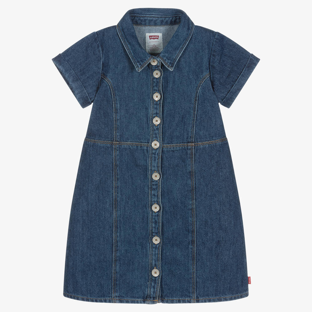 Levi's - Синее джинсовое платье для девочек  | Childrensalon
