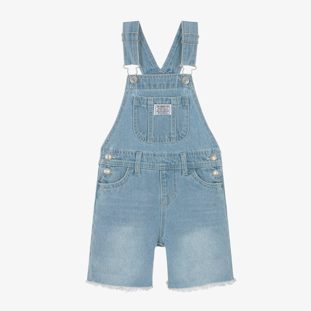 Girls denim dungaree shorts shop