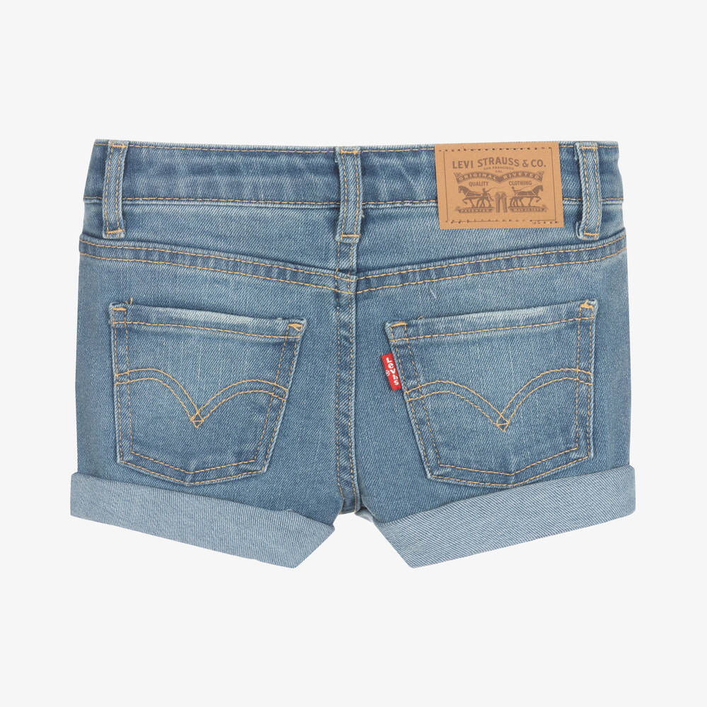 Levi s Girls Blue Denim Girlfriend Shorts
