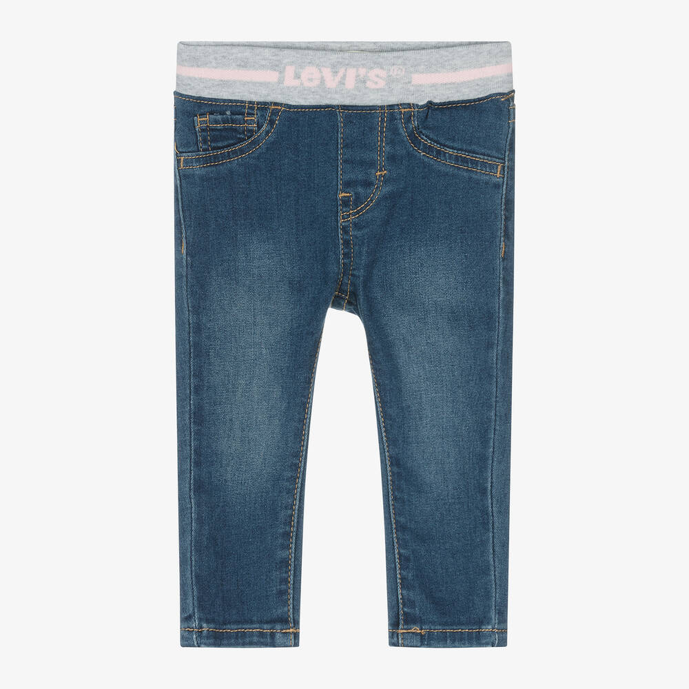 Levi s Girls Blue Denim Skinny Jeans Childrensalon Outlet