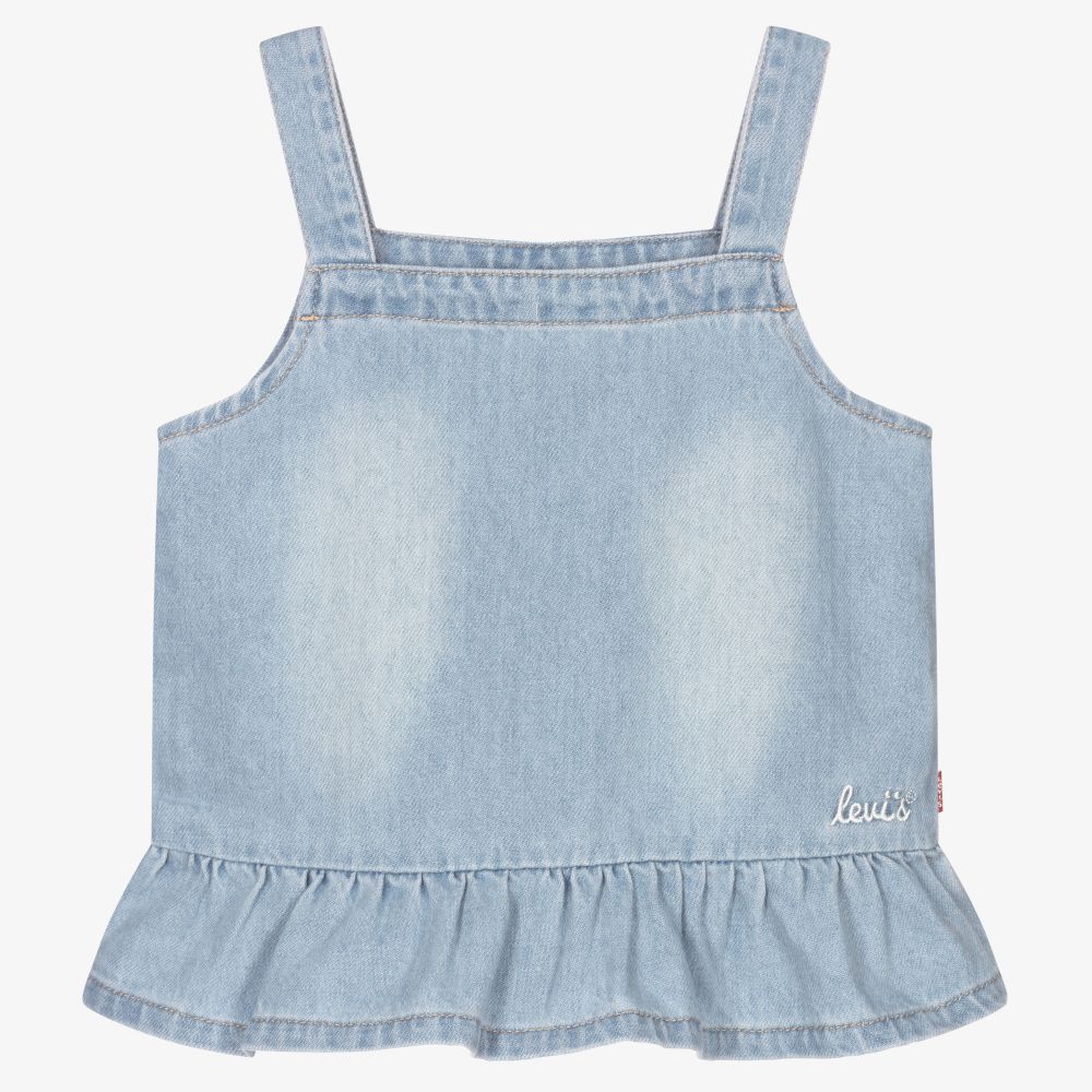 Levi's - Girls Blue Denim Top | Childrensalon