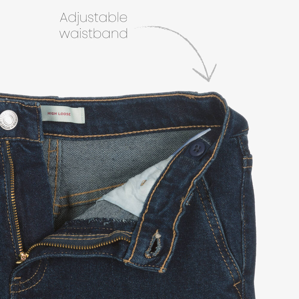 Levi's-Girls Blue High Loose Jeans | Childrensalon Outlet