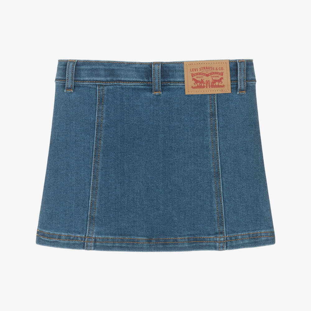 Levi's-Girls Blue High Rise Denim Skirt | Childrensalon Outlet