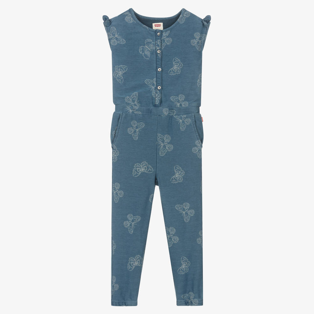 Levi's - Girls Blue Jersey Jumpsuit | Childrensalon