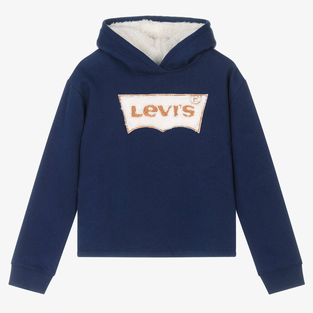 Levi's - Girls Blue Logo Hoodie | Childrensalon