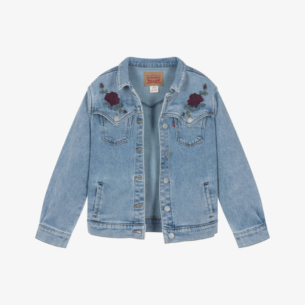 Levi's-Girls Blue Oversized Western Denim Jacket | Childrensalon Outlet
