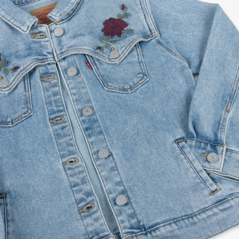 Levi's-Girls Blue Oversized Western Denim Jacket | Childrensalon Outlet