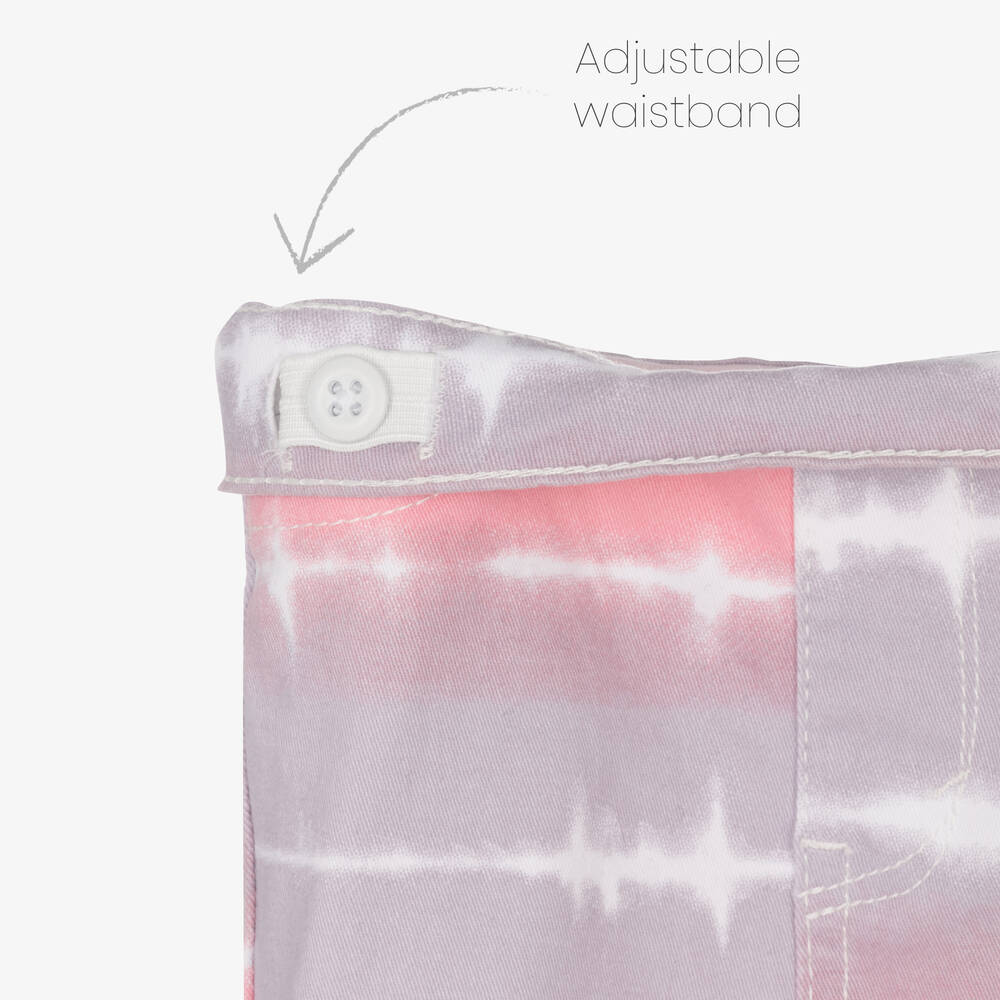 Levi's-Girls Blue & Pink Cotton Shorts Set | Childrensalon Outlet