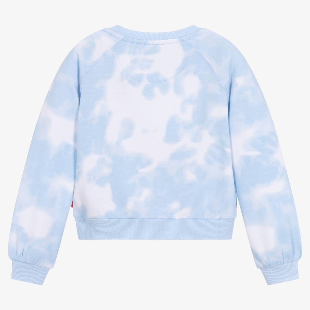 Levi s Girls Blue Tie Dye Logo Sweatshirt Childrensalon Outlet