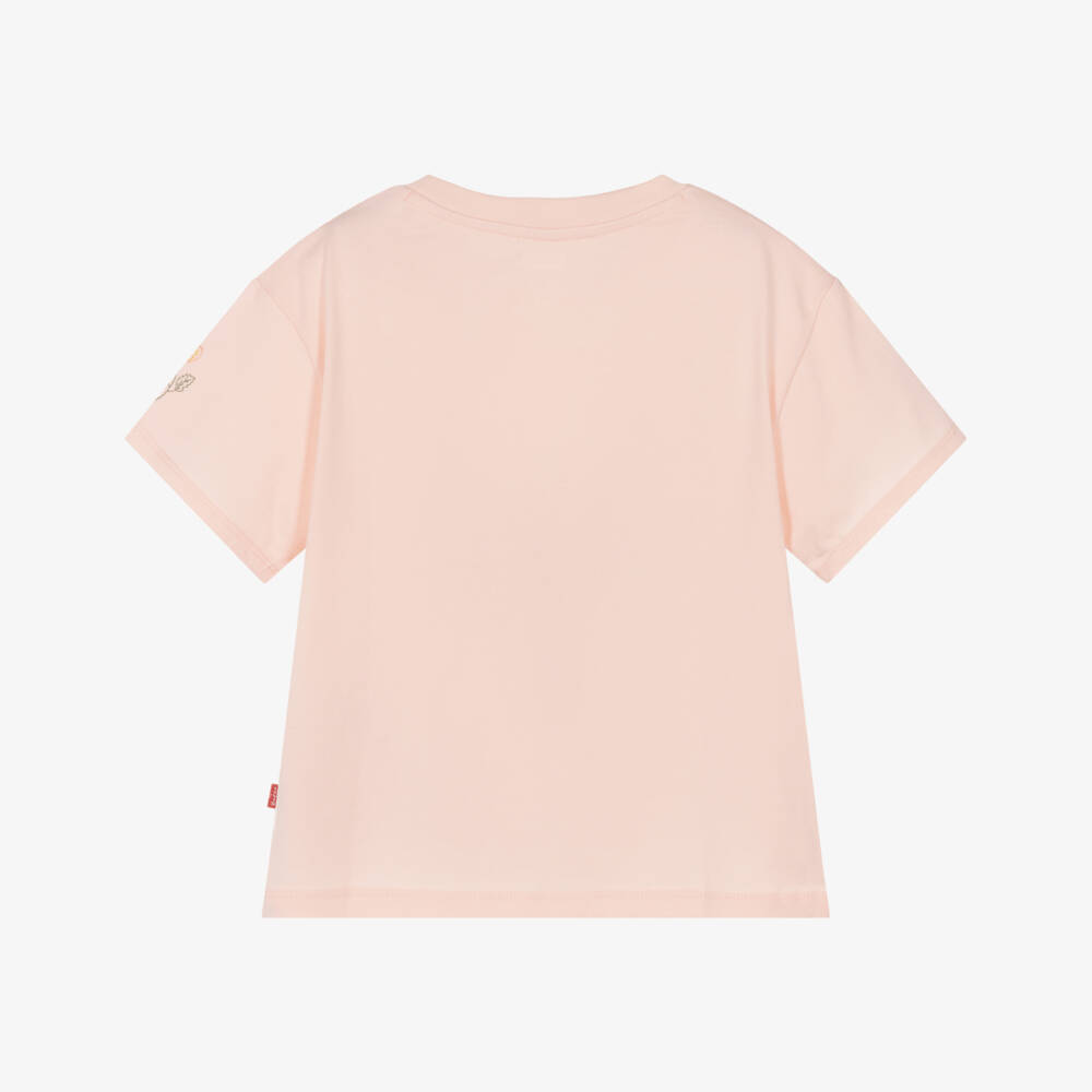 Levi's-Girls Blush Floral Embroidered Tee | Childrensalon Outlet