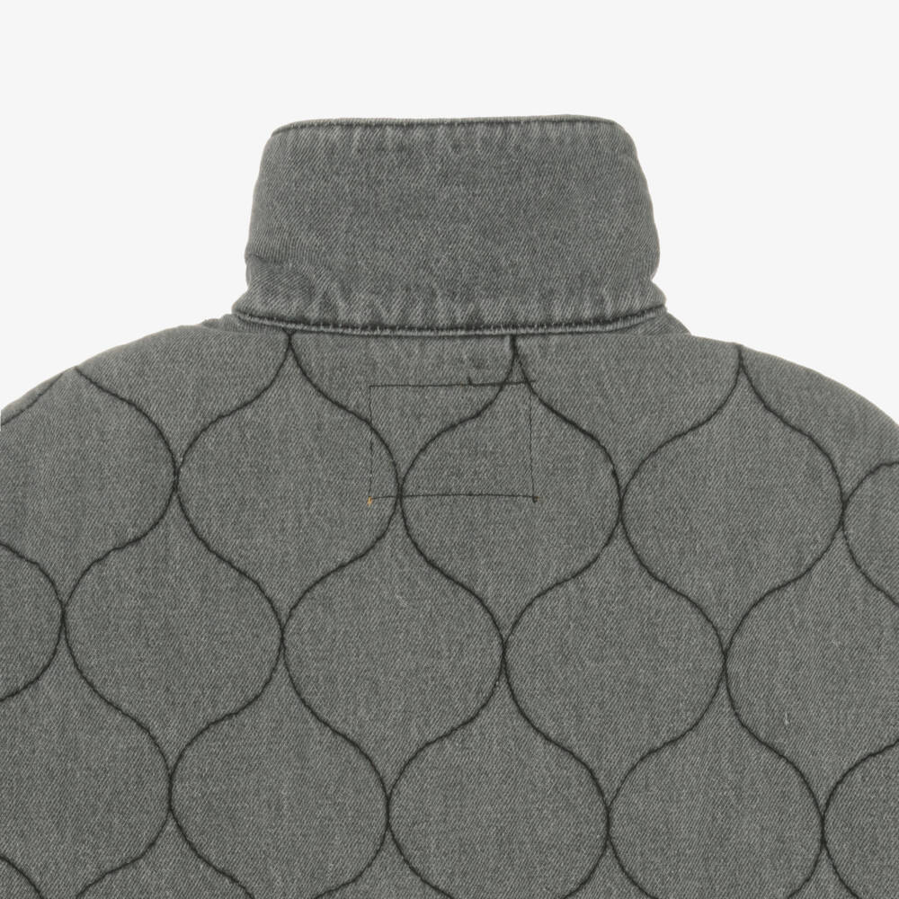 Levi's-Girls Charcoal Padded Denim Jacket | Childrensalon Outlet