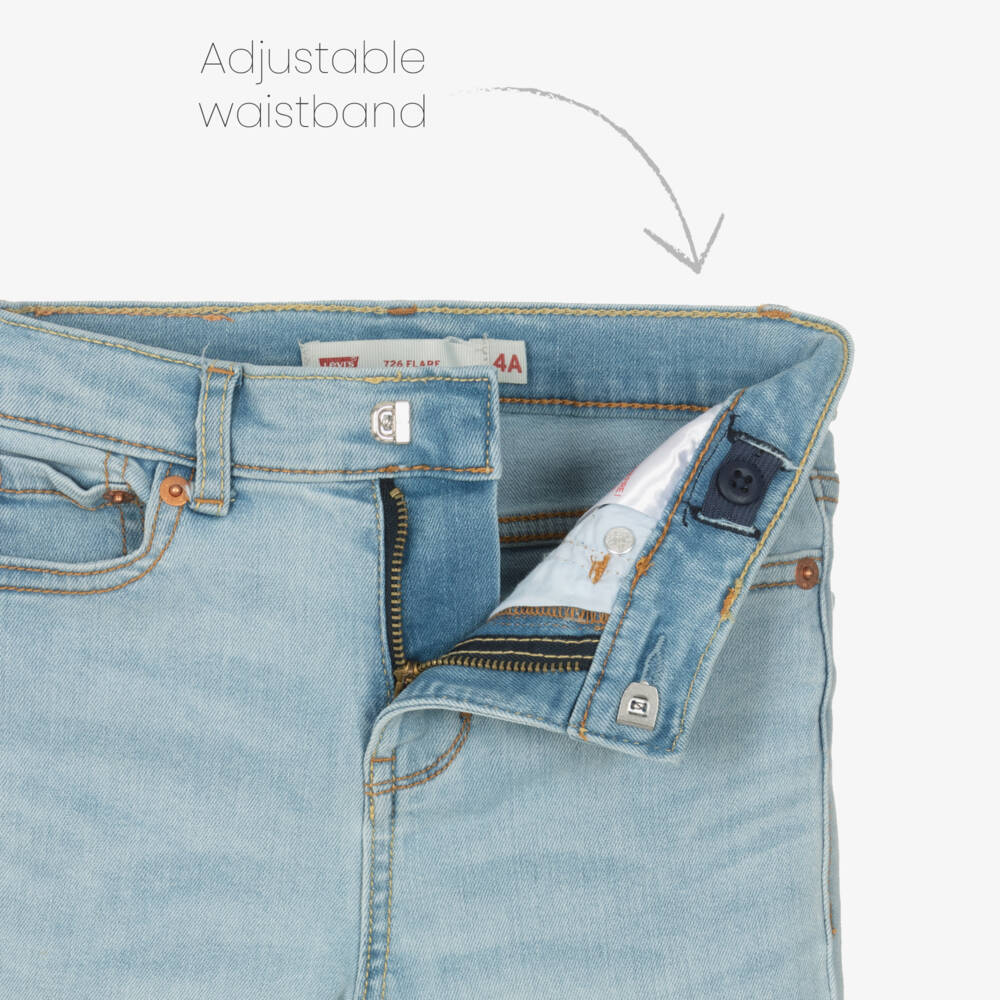 Levi's-Girls Classic Blue Flare Trousers | Childrensalon Outlet