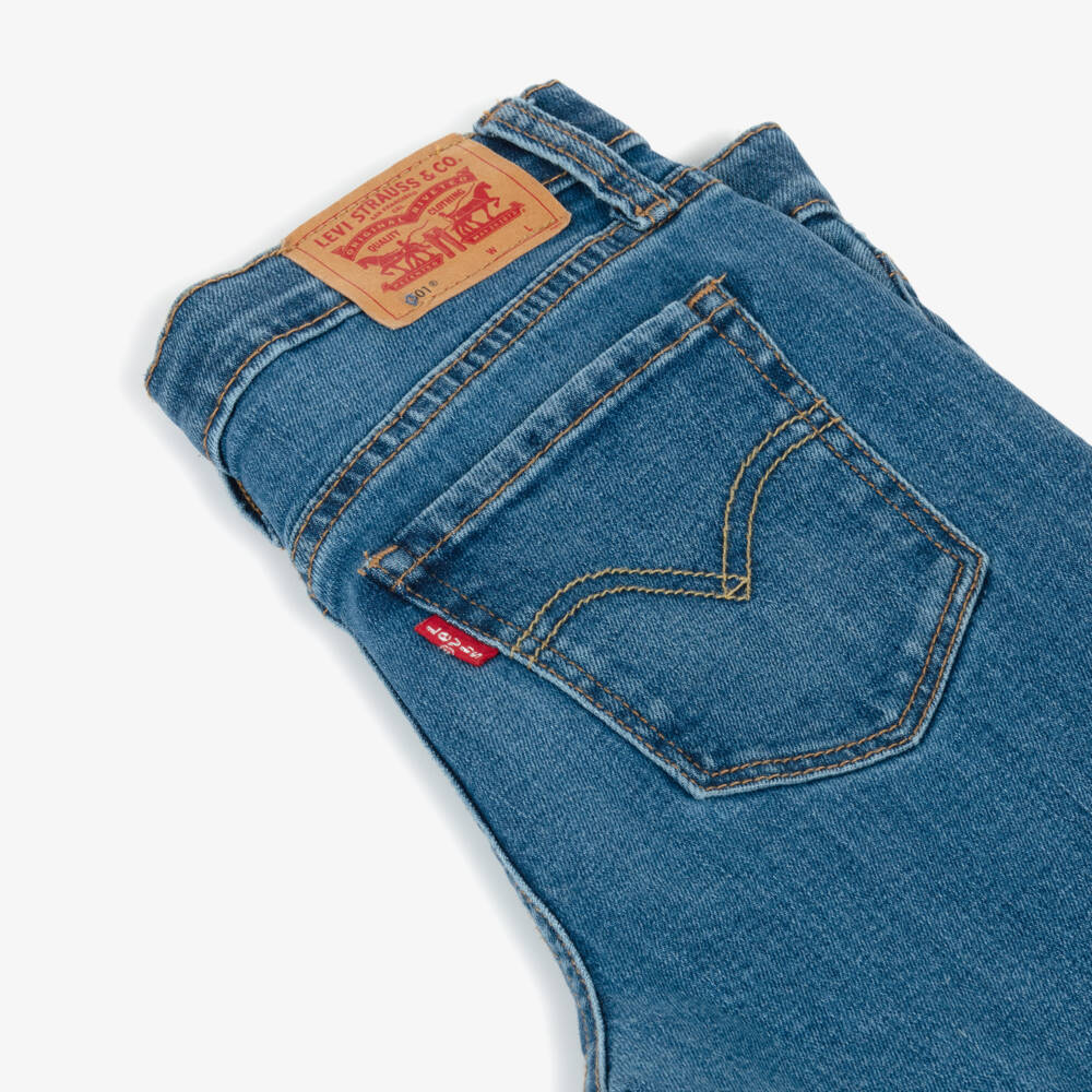 Levi's-Girls Classic Indigo Straight Leg Jeans | Childrensalon Outlet