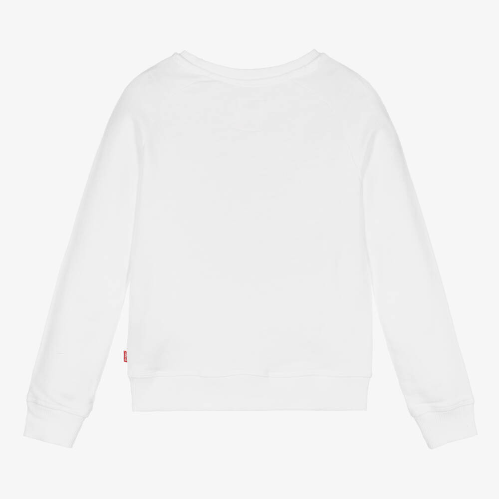 Levi's-Girls Classic White Logo Sweatshirt | Childrensalon Outlet