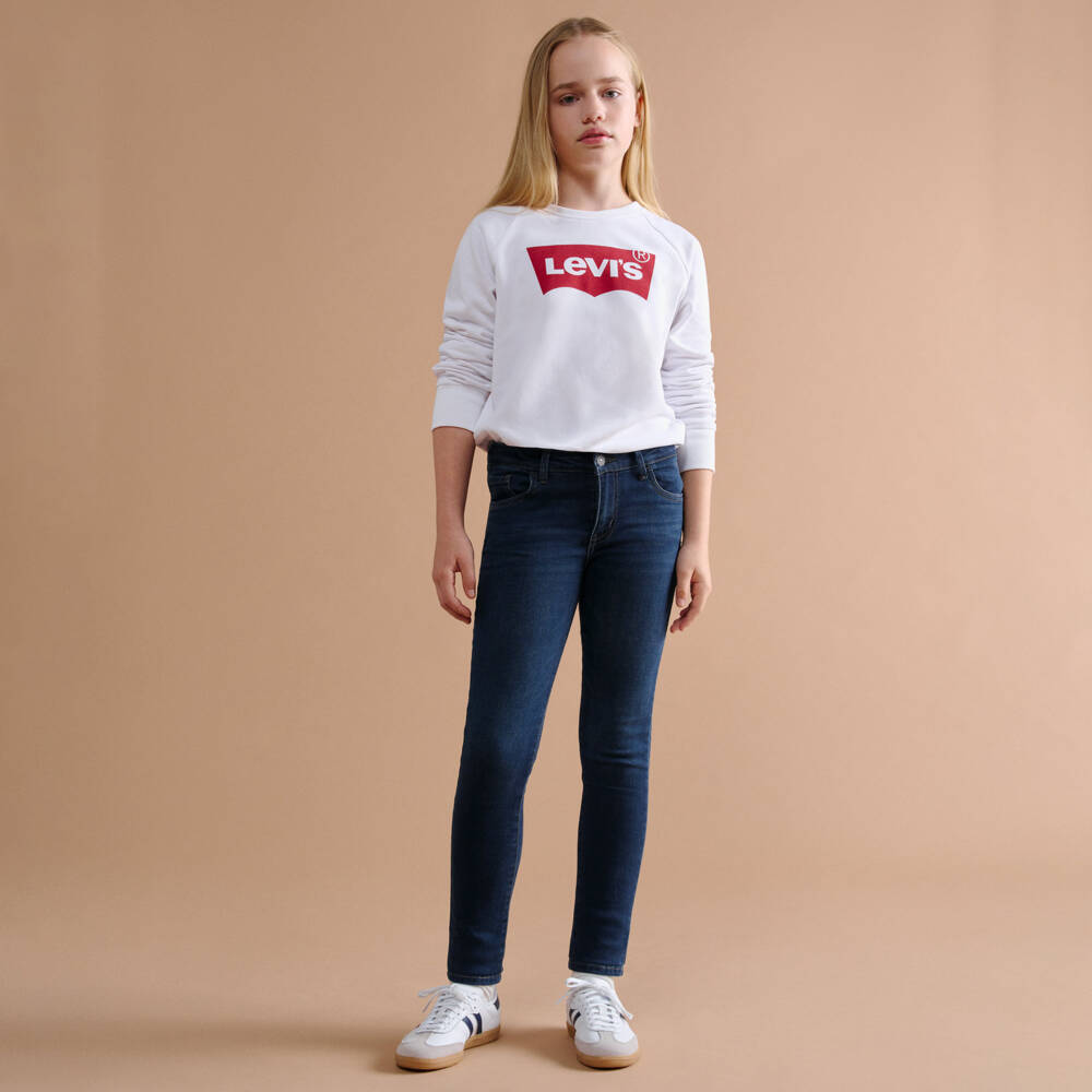 Levi's-Girls Classic White Logo Sweatshirt | Childrensalon Outlet