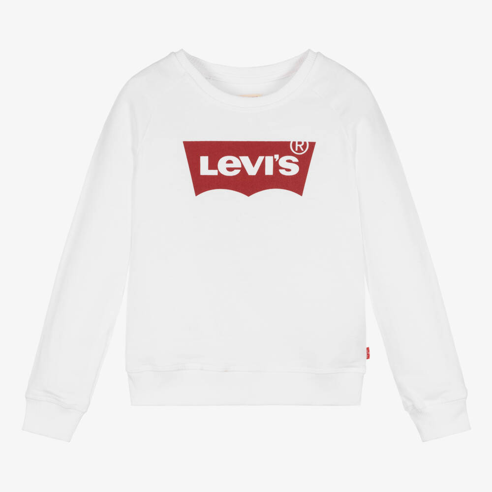 Levi's-Girls Classic White Logo Sweatshirt | Childrensalon Outlet