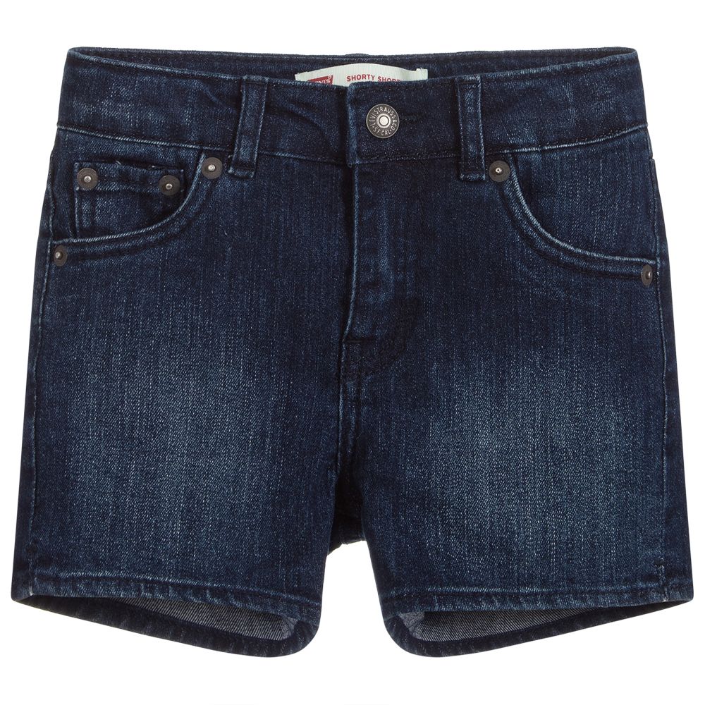 Levi's - Girls Dark Blue Denim Shorts | Childrensalon