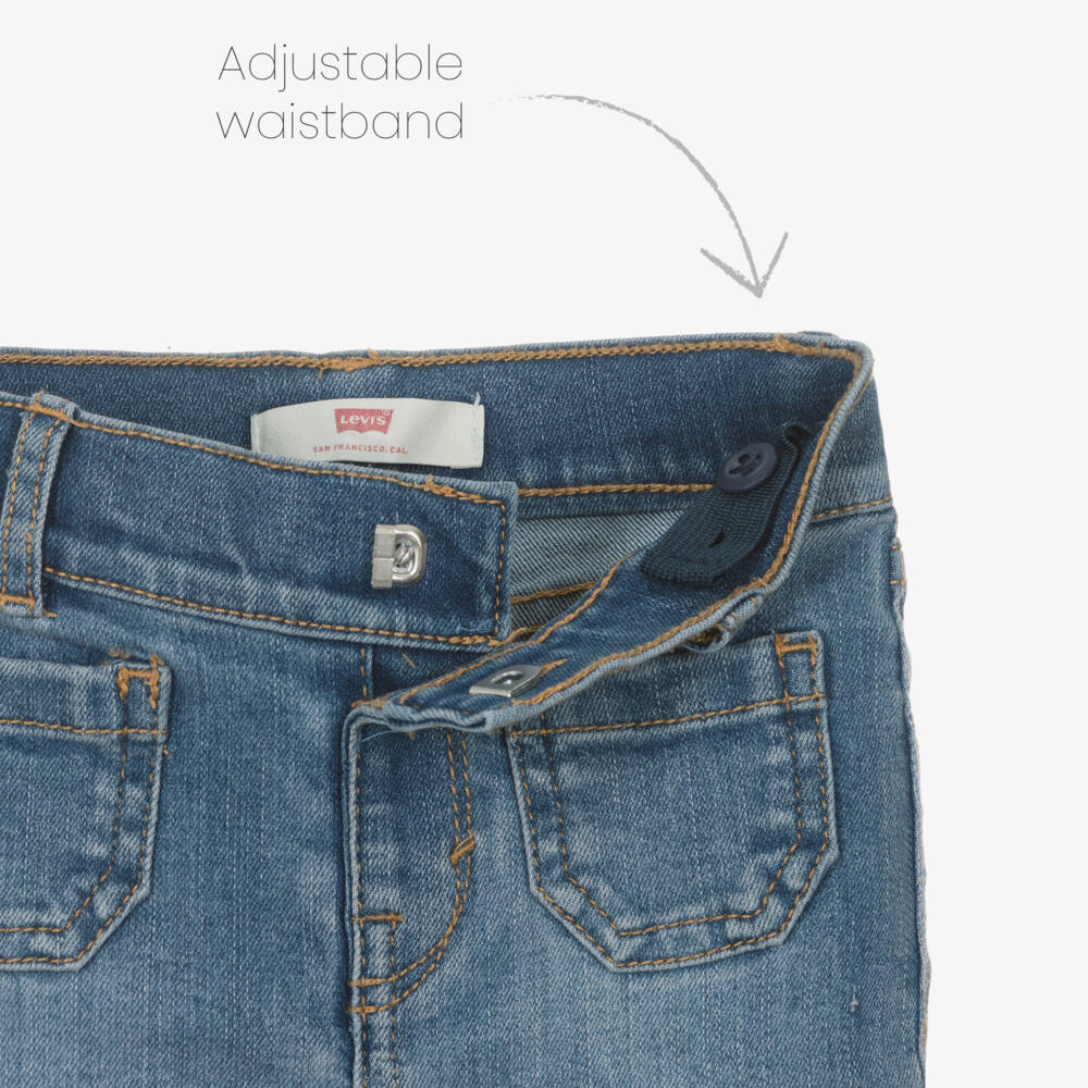 Levi's-Girls Denim and Lilac Top Set | Childrensalon Outlet