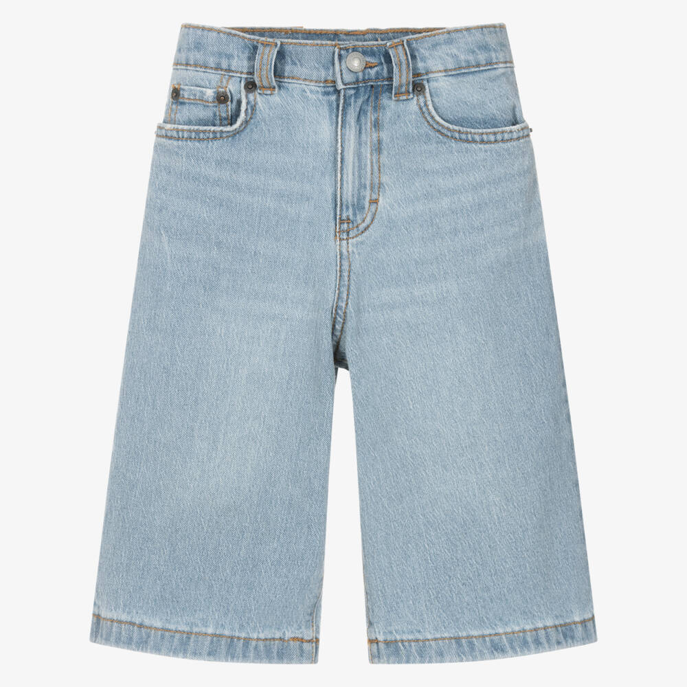 Levi's-Girls Denim Cropped Culottes with Braided Accent | Childrensalon Outlet