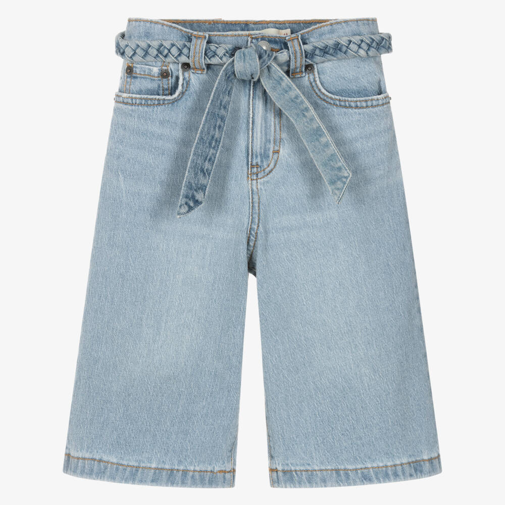 Levi's-Джинсовые укороченные кюлоты с плетеным акцентом для девочек | Childrensalon Outlet