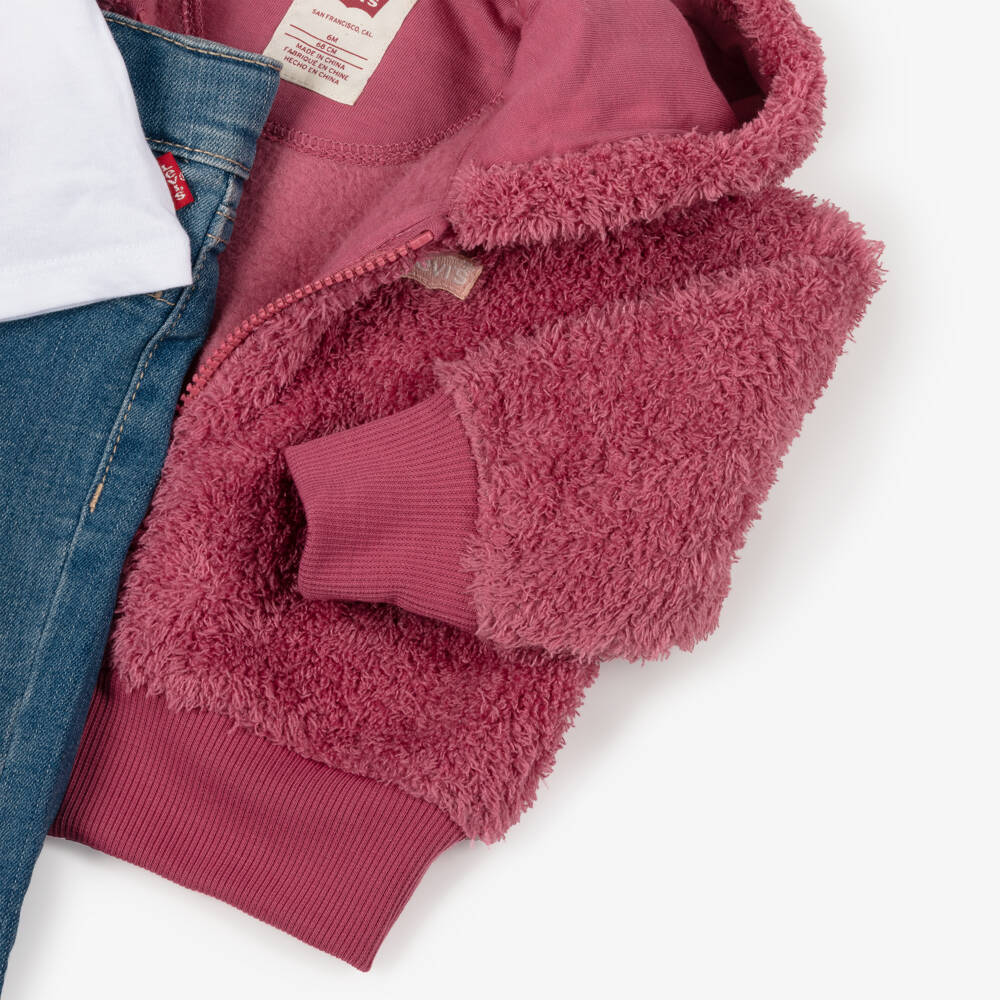 Levi's-Girls Denim Ensemble in Pink & Blue | Childrensalon Outlet
