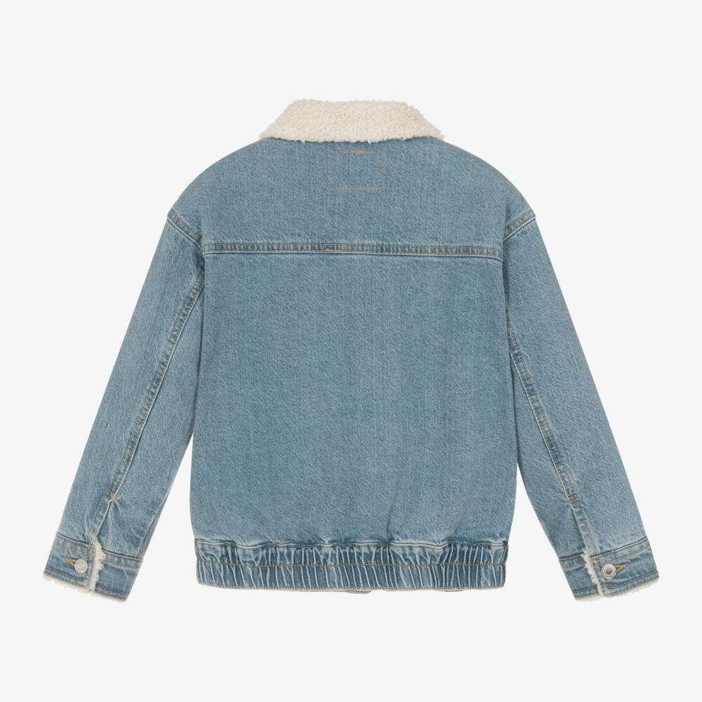 Levi's-Girls Denim Jacket with Fleece Collar | Childrensalon Outlet